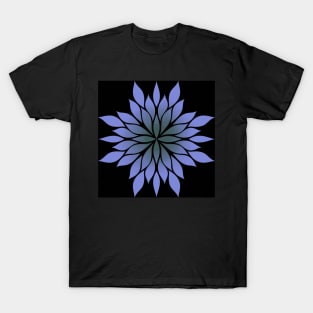 Lilac  floral symmetrical pattern with black background T-Shirt